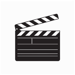 Obraz premium Movie Clapper Board Image Vector Isolated on white Background