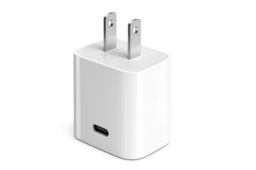 Obraz premium White usb power adapter with transparent background