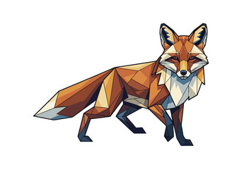 Geometric fox illustration art