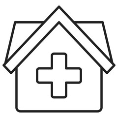 Obraz premium Clinic Outline Icon