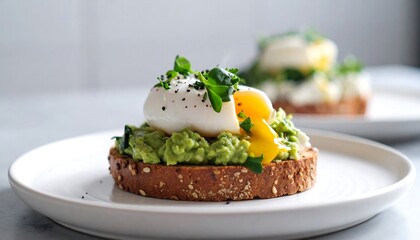 Poached egg on avocado toast