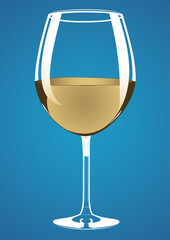 A glass of white wine