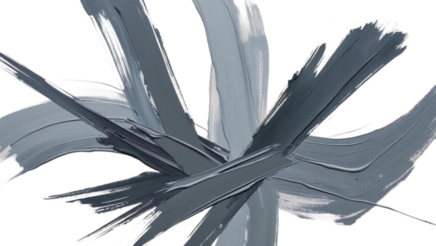 Dark gray gestural brush strokes with strong contrast and attitude. Dramatic abstract texture for posters, album art, and edgy layouts.