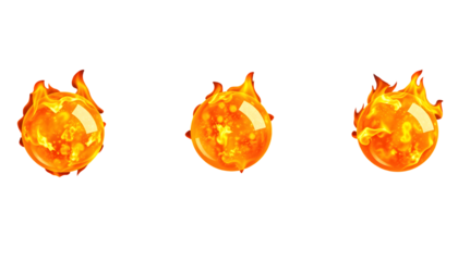 Fiery Orb Animation Frames