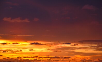 Fototapeta premium The red sky in the evening after sunset