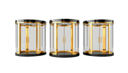 Elegant Rotating Glass Door Entrance