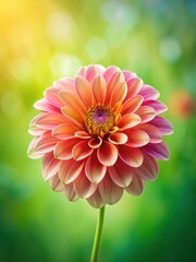 Obraz premium Close-up of a blooming flower with delicate petals and vibrant colors against a soft green background