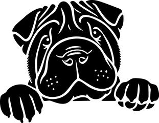 Peeking dog bundle Animal Dog silhouette 