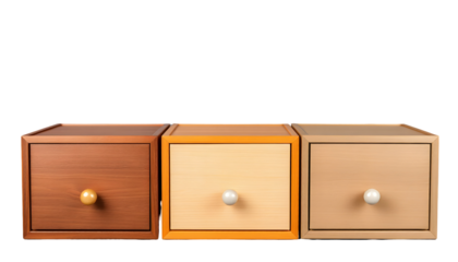 Wooden Drawer Set with Knobs