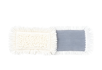 Two rectangular microfiber cleaning pads, one for scrubbing, one for mopping.