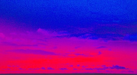 The red sky in the evening after sunset