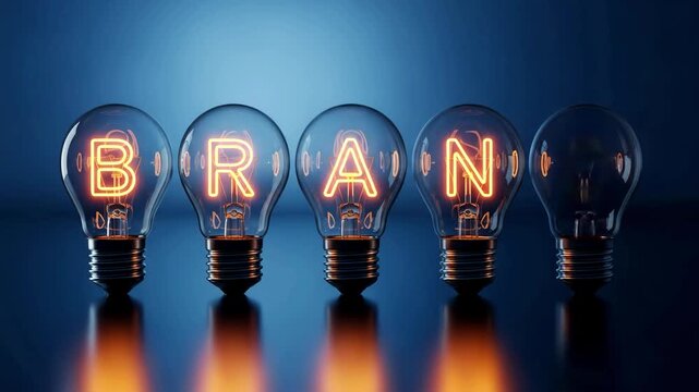 Illuminating Brand Identity:  Retro Lightbulb Animation