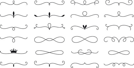 Elegant Flourishes:  Collection of Vintage Swirls and Dividers for Design