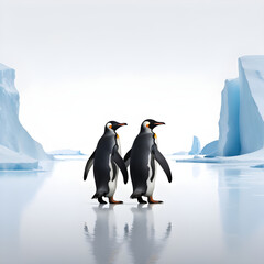Obraz premium penguin on the rocks