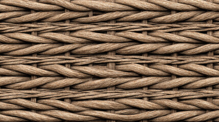 Seamless wicker rattan texture for natural woven background or surface design