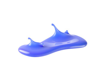 Fluid Splash 3D Render with Transparent Background