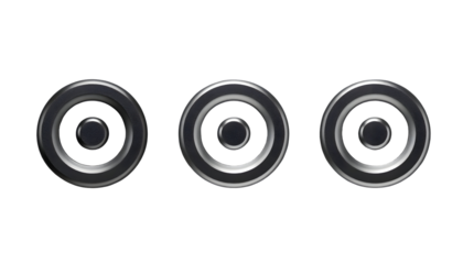 Three concentric circles with inner dot