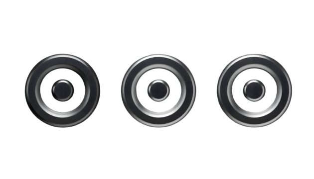 Three concentric circles with inner dot