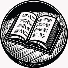 Open Book Vector Illustration – Minimal Flat Design