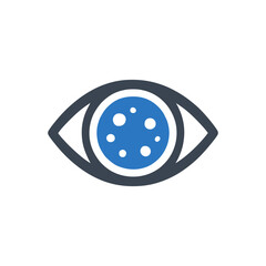 Observing moon eye icon