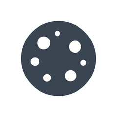 Full moon craters icon