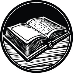 Open Book Vector Illustration – Minimal Flat Design