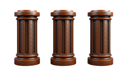 Three Rustic Columns