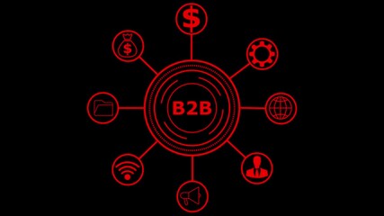 B2B Business company commerce technology marketing concept, 4K VIDEO e-commerce, professional business and commerce...
