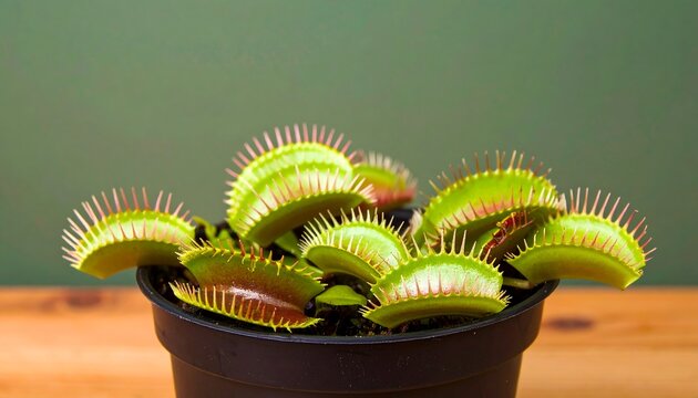 Venus flytrap plant in a pot