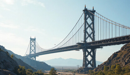 Obraz premium Structure design bridge in civil engineer 