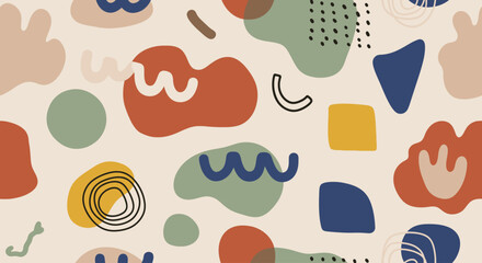 Fototapeta premium Abstract Geometric Pattern with Earthy Tones for Modern Design Projects and Creative Backgrounds, Suitable for Textiles, Web Design, and Artistic Compositions