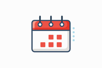 Minimal calendar with highlighted event dot rule flat icon