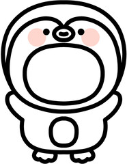 유치원 어린이집 동물 환경구성 동물 펭귄 얼굴 합성도안 일러스트