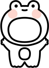 유치원 어린이집 동물 환경구성 동물 개구리 얼굴 합성도안 일러스트