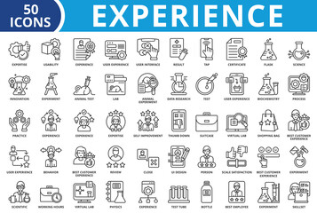 Experience icon set collection vector illustration