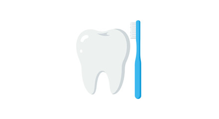 Healthy Teeth Essential Oral Hygiene Guide with Toothbrush and Tooth Illustration