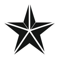 silver star isolated on white background