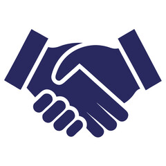 Handshake icon isolated on white background