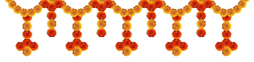 Marigold flowers decorative festive hanging element design