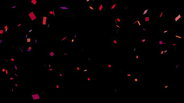 Red and Blue Confetti Explosion on Green Screen, 4K