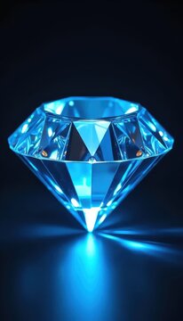 A blue diamond on a black background.