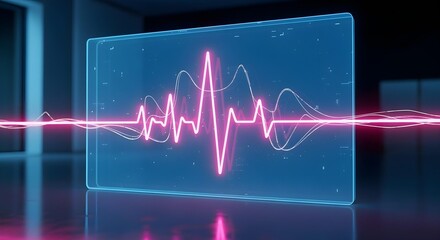 Animation of a heartbeat line pulsing across a monitor graph