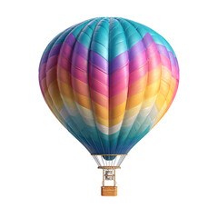 Fototapeta premium 3d illustration of colorful hot air balloon isolated on transparent background