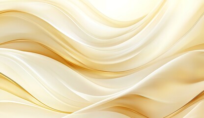 Abstract background with a golden wave, elegant silk texture, cream color, soft and delicate.