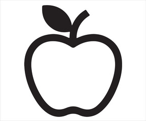Icon of an apple fruit, healthy food concept, nutrition symbol, natural food, vector illustration of fresh apple, dietary choice, healthy lifestyle, organic fruit