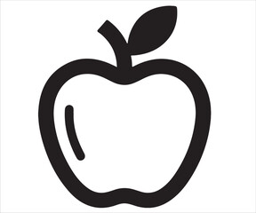 Apple fruit icon, healthy food, and nutrition concept illustration