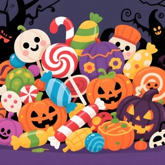 Fototapeta premium Halloween party set