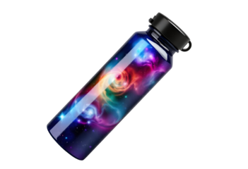 Galaxy Water Bottle with Colorful Nebula