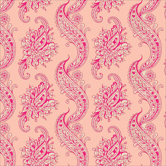 vector seamless pattern with flowers