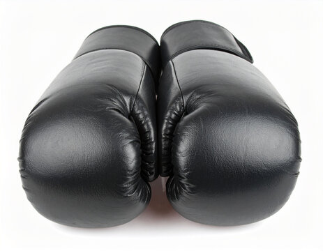 Black boxing gloves mock up isolated on white background